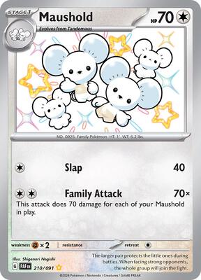 Maushold - 210/091 card from SV: Paldean Fates