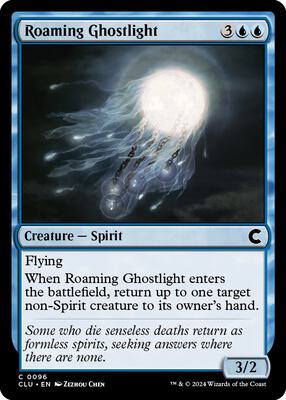 Roaming Ghostlight card from Ravnica: Clue Edition