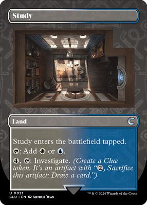 Study (Borderless) card from Ravnica: Clue Edition