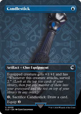 Candlestick (Borderless) card from Ravnica: Clue Edition