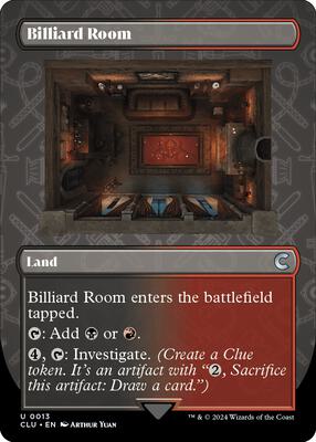 Billiard Room (Borderless) card from Ravnica: Clue Edition