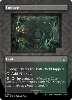 Lounge (Borderless) card from Ravnica: Clue Edition