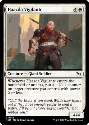 Haazda Vigilante card from Murders at Karlov Manor