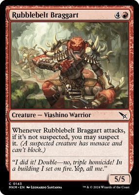 Rubblebelt Braggart card from Murders at Karlov Manor
