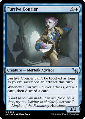 Furtive Courier card from Murders at Karlov Manor