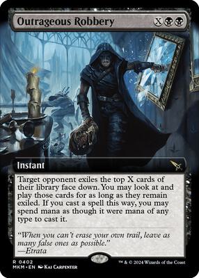 Outrageous Robbery (Extended Art) card from Murders at Karlov Manor