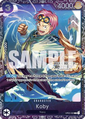 Koby (Treasure Cup) card from One Piece Promotion Cards