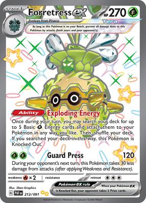 Forretress ex - 212/091 card from SV: Paldean Fates
