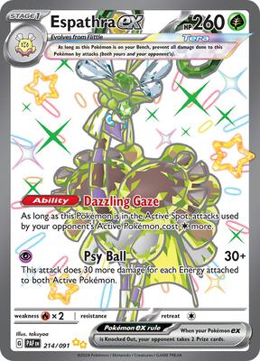 Espathra ex - 214/091 card from SV: Paldean Fates