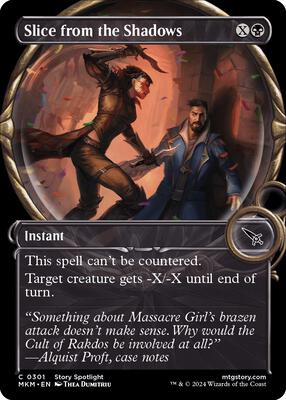 Slice from the Shadows (Showcase) card from Murders at Karlov Manor
