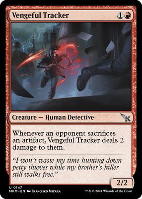 Vengeful Tracker card from Murders at Karlov Manor