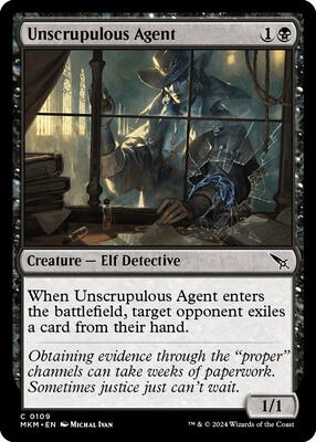 Unscrupulous Agent card from Murders at Karlov Manor