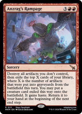 Anzrag's Rampage card from Murders at Karlov Manor