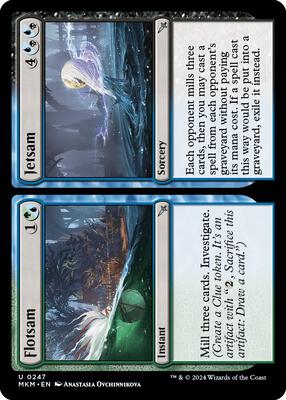 Flotsam // Jetsam card from Murders at Karlov Manor