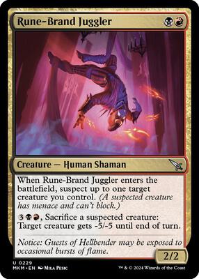 Rune-Brand Juggler card from Murders at Karlov Manor