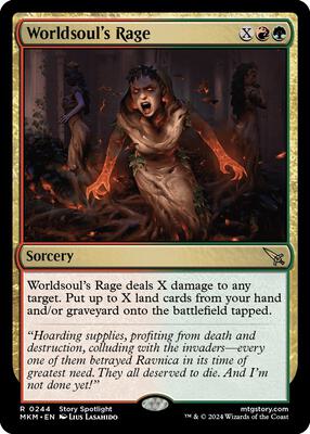 Worldsoul's Rage card from Murders at Karlov Manor