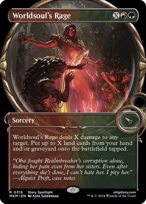Worldsoul's Rage (Showcase) card from Murders at Karlov Manor