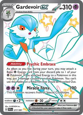 Gardevoir ex - 217/091 card from SV: Paldean Fates