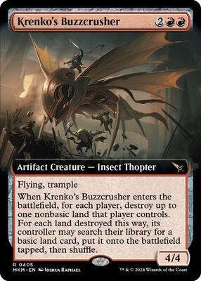 Krenko's Buzzcrusher (Extended Art) card from Murders at Karlov Manor