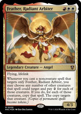 Feather, Radiant Arbiter card from Commander: Murders at Karlov Manor