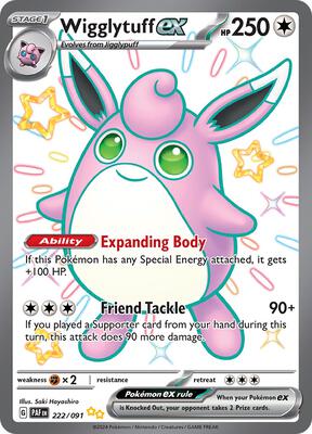 Wigglytuff ex card from SV: Paldean Fates