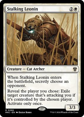 Stalking Leonin card from Commander: Murders at Karlov Manor