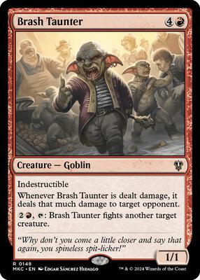 Brash Taunter card from Commander: Murders at Karlov Manor