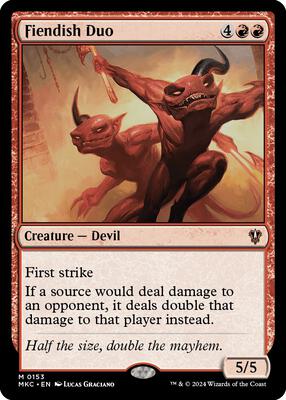 Fiendish Duo card from Commander: Murders at Karlov Manor