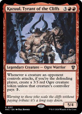 Kazuul, Tyrant of the Cliffs card from Commander: Murders at Karlov Manor