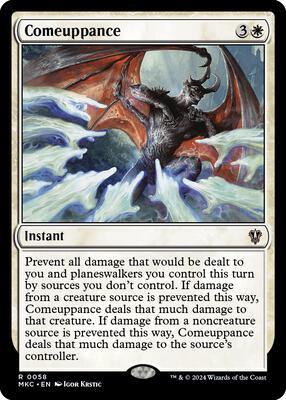 Comeuppance card from Commander: Murders at Karlov Manor