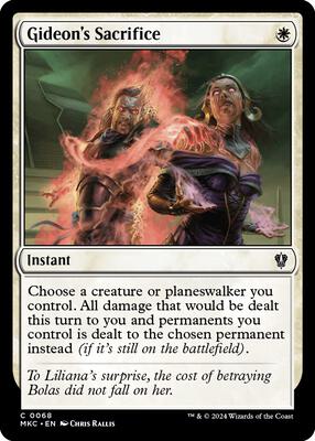 Gideon's Sacrifice card from Commander: Murders at Karlov Manor