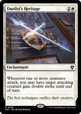 Duelist's Heritage card from Commander: Murders at Karlov Manor