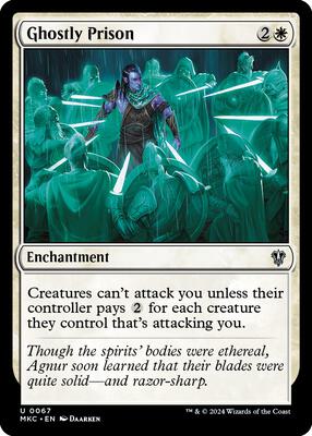 Ghostly Prison card from Commander: Murders at Karlov Manor