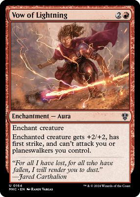 Vow of Lightning card from Commander: Murders at Karlov Manor