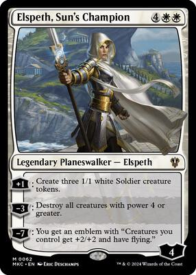 Elspeth, Sun's Champion card from Commander: Murders at Karlov Manor