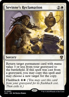 Sevinne's Reclamation card from Commander: Murders at Karlov Manor