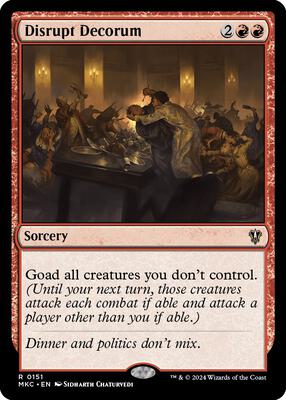Disrupt Decorum card from Commander: Murders at Karlov Manor