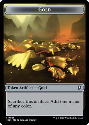 Gold // Kobolds of Kher Keep Double-Sided Token card from Commander: Murders at Karlov Manor
