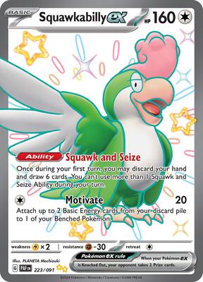 Squawkabilly ex - 223/091 card from SV: Paldean Fates