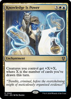 Knowledge is Power card from Commander: Murders at Karlov Manor