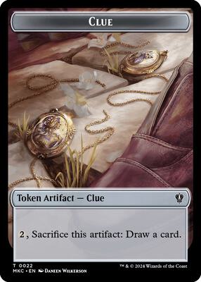 Clue // Food Double-Sided Token card from Commander: Murders at Karlov Manor