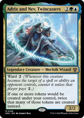 Adrix and Nev, Twincasters card from Commander: Murders at Karlov Manor