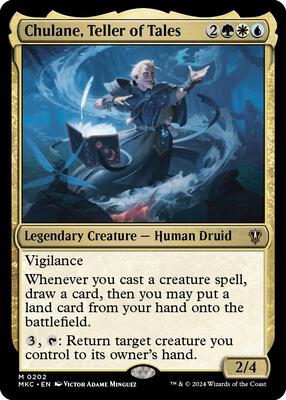 Chulane, Teller of Tales card from Commander: Murders at Karlov Manor