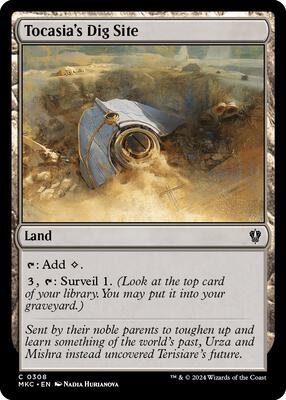 Tocasia's Dig Site card from Commander: Murders at Karlov Manor