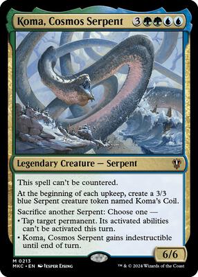 Koma, Cosmos Serpent card from Commander: Murders at Karlov Manor