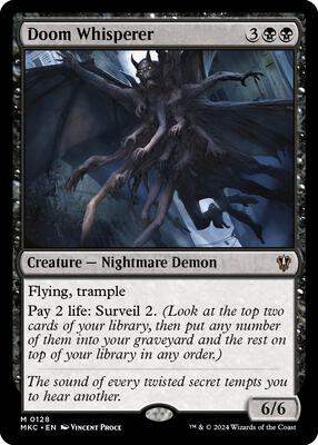 Doom Whisperer card from Commander: Murders at Karlov Manor