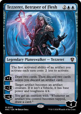 Tezzeret, Betrayer of Flesh card from Commander: Murders at Karlov Manor