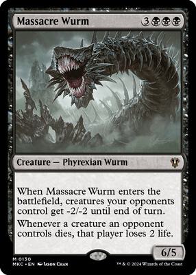 Massacre Wurm card from Commander: Murders at Karlov Manor