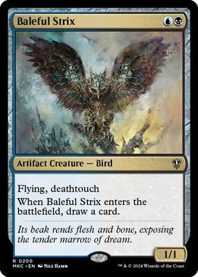 Baleful Strix card from Commander: Murders at Karlov Manor