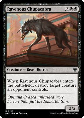 Ravenous Chupacabra card from Commander: Murders at Karlov Manor